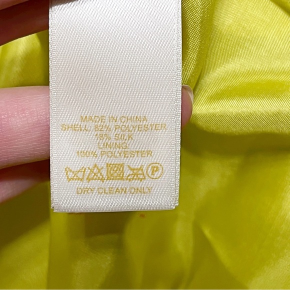 NWT Kate Spade Silk Citrine Yellow Cocktail Dress - Picture 5 of 5